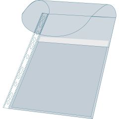 Lot de 10 Pochettes perforées à soufflet avec rabat et fermeture velcro - A4 - Ouverture latérale : EXACOMPTA Visuel