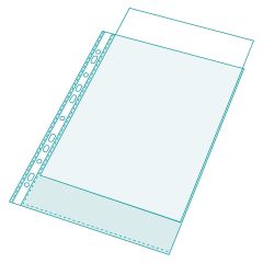 Lot de 10 Pochettes perforées à soufflet - A4 - Ouverture haut : EXACOMPTA Visuel