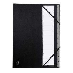 EXACOMPTA : Trieur numérique - 12 compartiments - Noir 56012E
