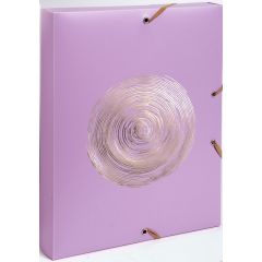 Boîte de classement - Dos 40 mm - Assortiment : EXACOMPTA Ellipse rose