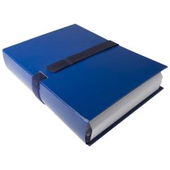 626E EXACOMPTA : Lot de  chemises à sangle Velcro Balacron Bleu marine