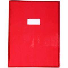 Protège-cahier - 240 x 320 mm - Rouge transparent : CLAIREFONTAINE Cristalux Visuel