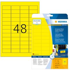 Étiquettes adhésives de signalisation - Jaune - 45,7 x 21,2 mm HERMA 8030 Signal