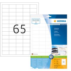 Étiquettes adhésives blanches - Multi-usages - 38,1 x 21,2 mm Herma 8629