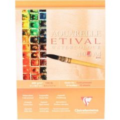 Bloc étude aquarelle A4 - 210 x 297 mm - Lot de 5 : CLAIREFONTAINE Etival image