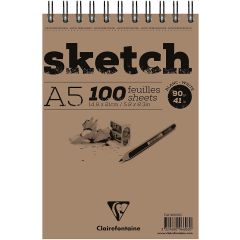 Bloc pour Croquis A5 : CLAIREFONTAINE Sketch