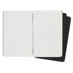 Carnet de Notes Quadrillé 21 x 13 cm - Noir MOLESKINE Lot de 3