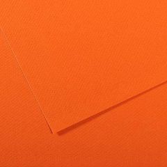 Feuille de papier dessin Mi-teintes - Orange rouge - 500 x 650 mm : CANSON Visuel