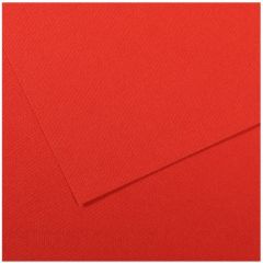 Feuille de papier dessin Mi-teintes - Rouge coquelicot - 500 x 650 mm : CANSON Visuel