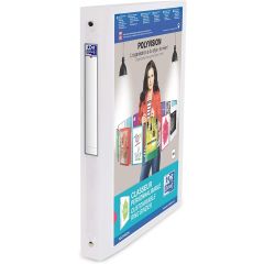 Classeur personnalisable 4 anneaux Polyvision - Dos 30 mm Incolore OXFORD