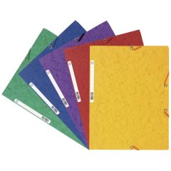 Chemise à élastiques 3 rabats Carte lustrée 400 g - Assortiment : EXACOMPTA Modèle