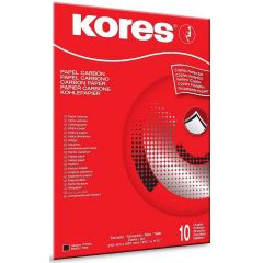 Papier Carbone A4 - Noir : KORES Lot de 10 feuilles