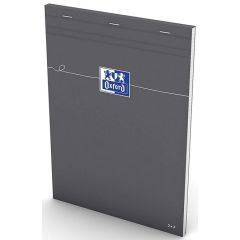 Photo OXFORD : Bloc-notes quadrillé - Couverture grise - 210 x 297 mm - A4