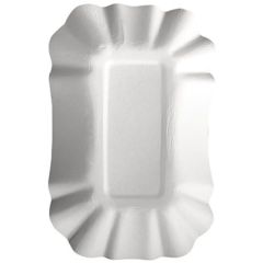 Photo Barquette à frites rectangulaire - 90 x 140 x 30 mm PAP STAR Pure