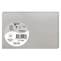 Photo Carte en papier POLLEN  82 x 128 mm - Argent (Carterie et loisirs créatifs) 11489C 