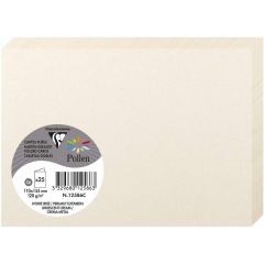 Photo Cartes double en papier - 110 x 155 mm C6 - Ivoire irisé  - CLAIREFONTAINE Pollen