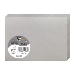 Photo Cartes double en papier - 110 x 155 mm C6 - Argent : CLAIREFONTAINE Pollen