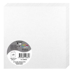 Photo Cartes double en papier - 135 x 135 mm - Blanc Irisé CLAIREFONTAINE Pollen Lot de 25