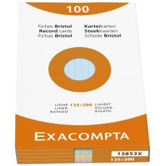 Photo Fiches Bristol lignées - 125 x 200 mm - Assortiment EXACOMPTA Image