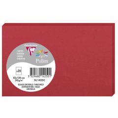 Photo Carte en papier - 82 x 128 mm - Rouge Groseille : POLLEN Lot de 25 