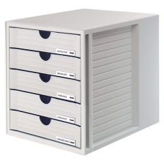 Photo Module de classement - 5 tiroirs - Gris Clair : HAN 1450-11