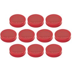 Photo Lot de 10 Aimants ronds Ergo - 30 mm - Rouge : MAGNETOPLAN 1664006
