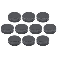 Photo Lot de 10 Aimants ronds Ergo - 30 mm - Gris : MAGNETOPLAN 16640101