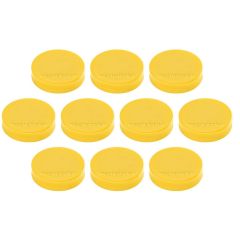 Photo Lot de 10 Aimants ronds Ergo - 30 mm - Jaune : MAGNETOPLAN 16640102