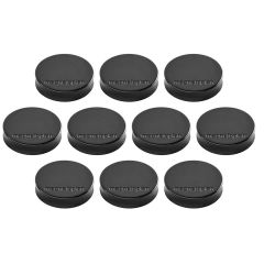 Photo Lot de 10 Aimants ronds Ergo - 30 mm - Noir : MAGNETOPLAN 1664012