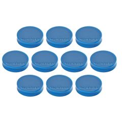 Photo Lot de 10 Aimants ronds Ergo - 30 mm - Bleu : MAGNETOPLAN 1664014