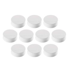 Photo Lot de 10 Aimants ronds Ergo - 34 mm - Blanc : MAGNETOPLAN 1665000