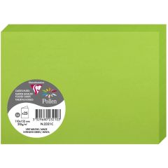 Photo Cartes double en papier - 110 x 155 mm C6 - Vert menthe- CLAIREFONTAINE Pollen 