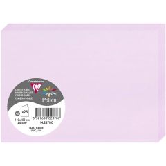 Photo Cartes double en papier - 110 x 155 mm C6 - Lilas - CLAIREFONTAINE Pollen