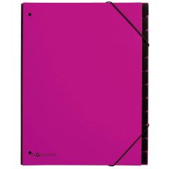 Photo 24129-34  Pagna : Trieur à soufflets 12 compartiments - Rose foncé