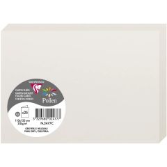 Photo Cartes double en papier - 110 x 155 mm C6 - Gris perle- CLAIREFONTAINE Pollen 