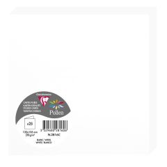 Photo Cartes double en papier - 135 x 135 mm - Blanc CLAIREFONTAINE Pollen Lot de 25