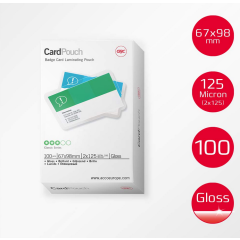 Photo Pochettes à plastifier des Cartes - 250 mic 67 x 98,5 mm GBC CardPouch
