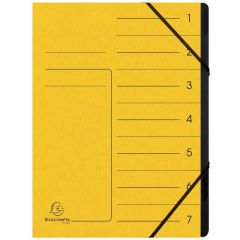 Photo Trieur 7 compartiments à élastiques - Jaune EXACOMPTA Image