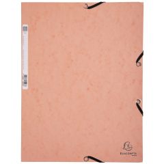 Photo Chemise à élastiques 3 rabats Carte lustrée 400g - Corail EXACOMPTA Image