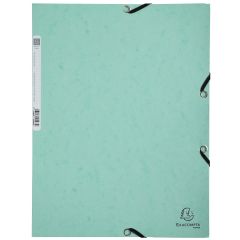 Photo Chemise à élastiques 3 rabats Carte lustrée 400g - Vert Pastel EXACOMPTA Image