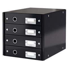 Photo Boite de classement WOW - 4 tiroirs - Noir LEITZ Click et Store 6049-00-95