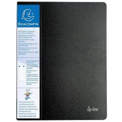 Photo Protège-documents de 160 vues en PP - Noir EXACOMPTA Opaque Up Line