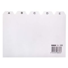 Photo Jeu de 25 Intercalaires alphabétiques en plastique - 148 x 114 mm - A6 : HAN 986 