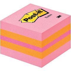 POST-IT MINI CUBE Notes repositionnables Rose/Orange 