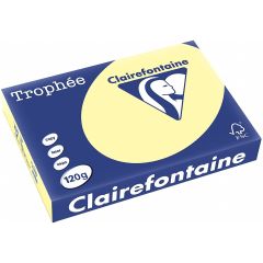 Ramette de papier de 250 feuilles A4 120g - Canari : CLAIREFONTAINE Trophée Visuel