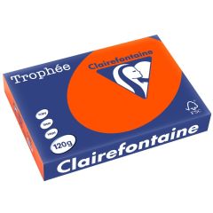 Ramette de papier de 250 feuilles A4 120g - Rouge Cardinal : CLAIREFONTAINE Trophée Visuel