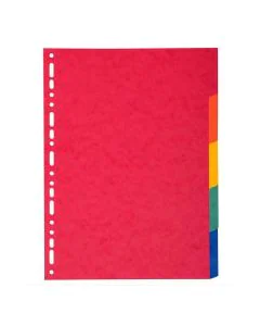 EXACOMPTA : Jeu de 5 intercalaires neutres en carte lustrée 1405E