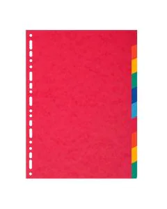 Jeu de 10 Intercalaires A4 en carte lustrée - Assortiment EXACOMPTA