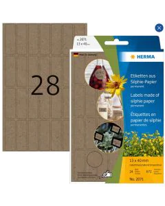 Étiquettes muiti-usages - Brun naturel - 13 x 40 mm HERMA Lot de 672