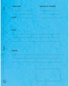 Modèle Dossier de Plaidoirie Pour ou Contre - Bleu  (EXACOMPTA 220102E Avocat)